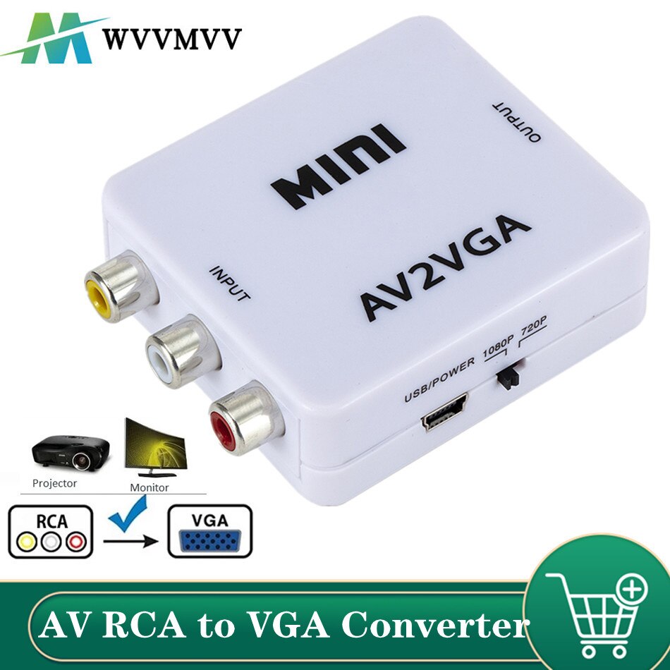 ̴ HD AV2VGA   ڽ, AV RCA CVBS to..